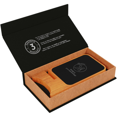 Logo trade promotional giveaways picture of: SCX.design W16 10W light-up wireless wooden stand