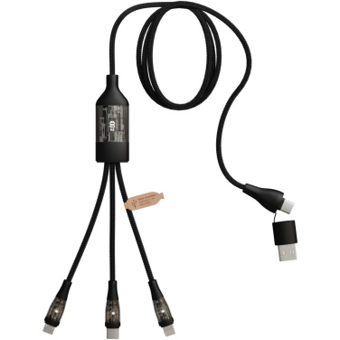 Logotrade promotional item picture of: SCX.design C50 5-in-1 fast charging 100W/5A cable with digital display