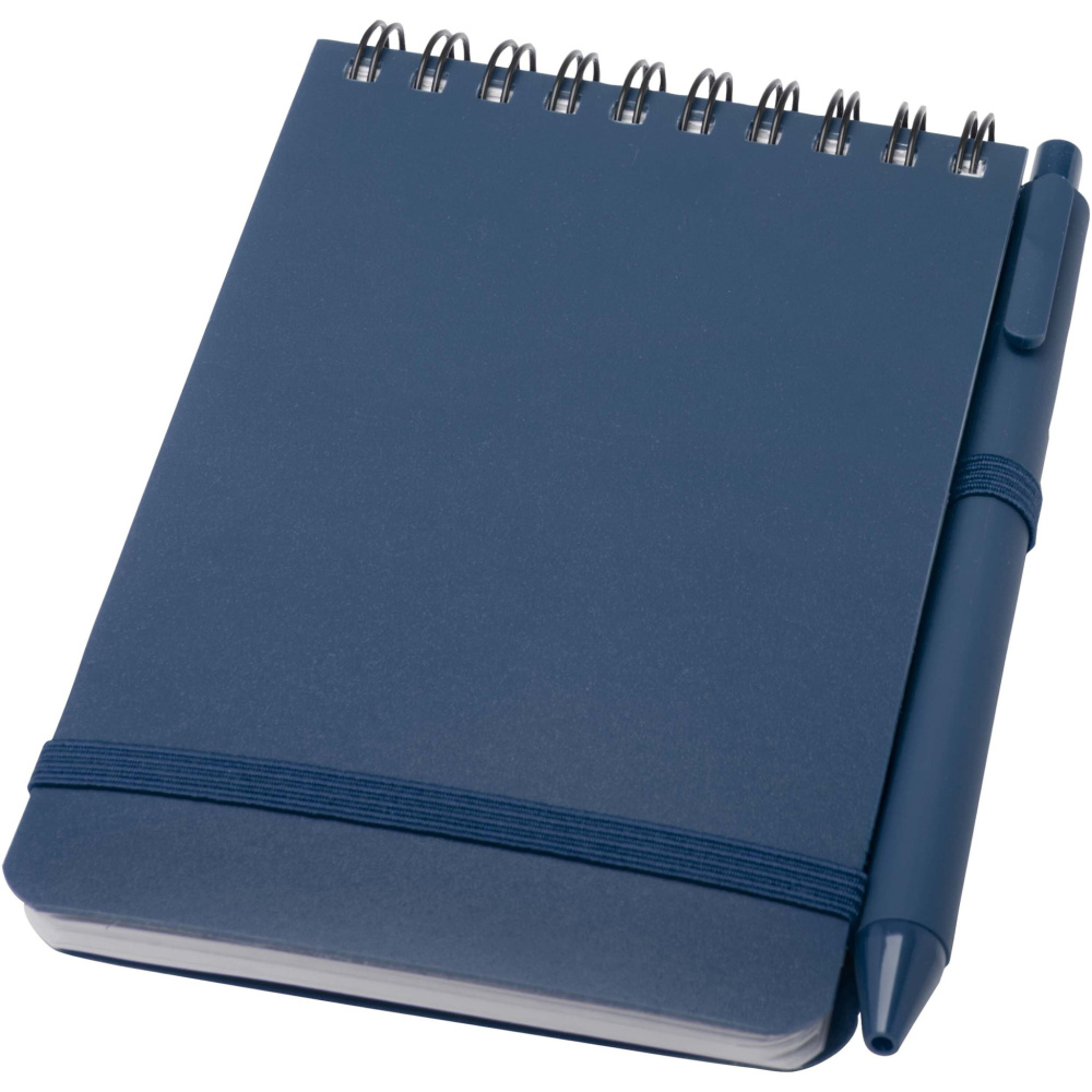 Logotrade promotional merchandise image of: Thalaasa A6 hard cover ocean-bound notebook with ballpoint pen (black ink)