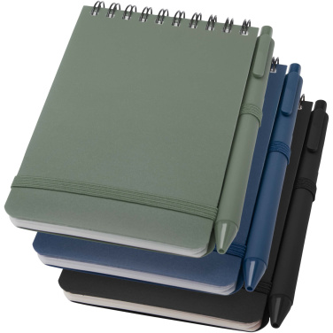 Logotrade promotional item image of: Thalaasa A6 hard cover ocean-bound notebook with ballpoint pen (black ink)