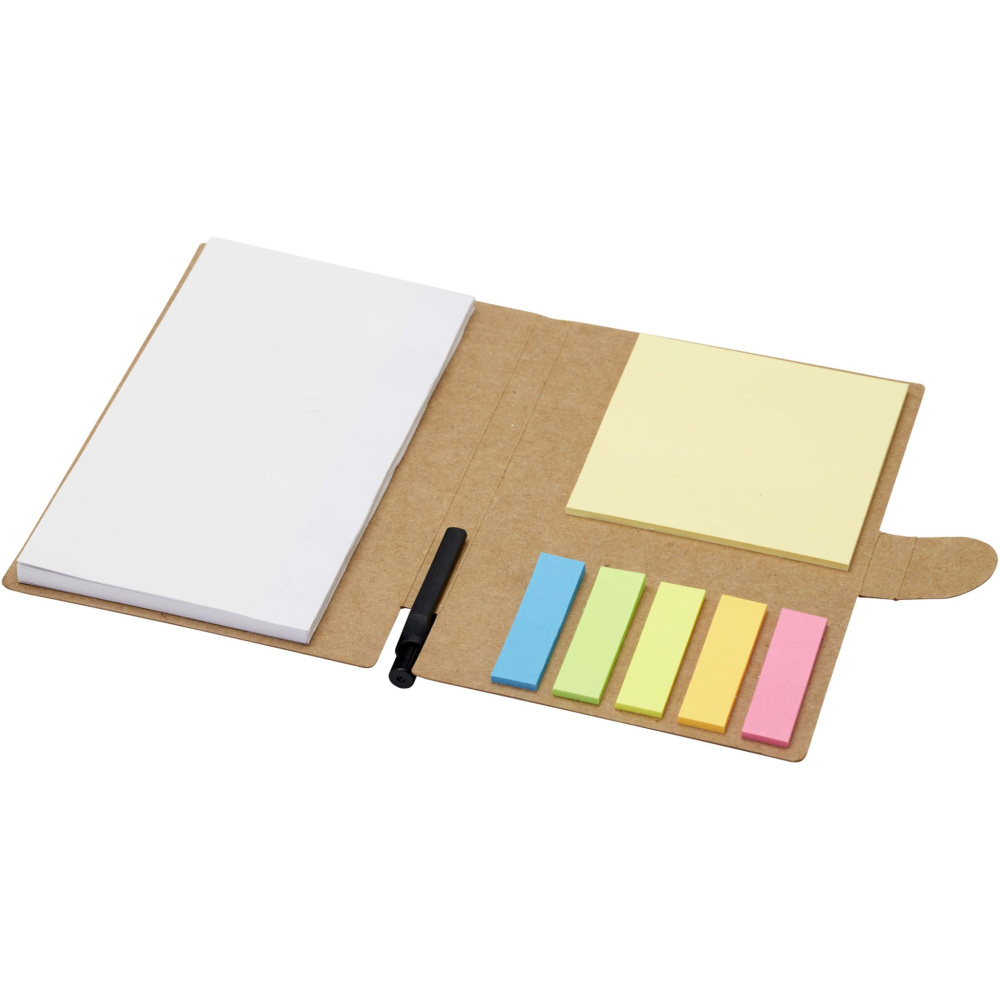 Logo trade promotional merchandise picture of: Swift sticky notes booklet with ballpoint pen (black ink)