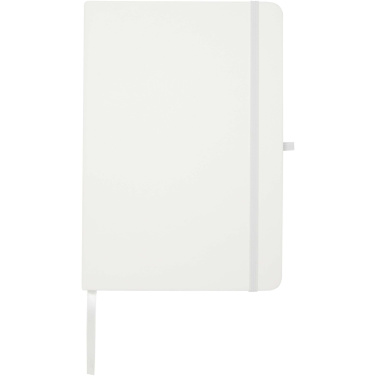 Logo trade promotional merchandise image of: Teak A5 recycled hard cover notebook with lined pages