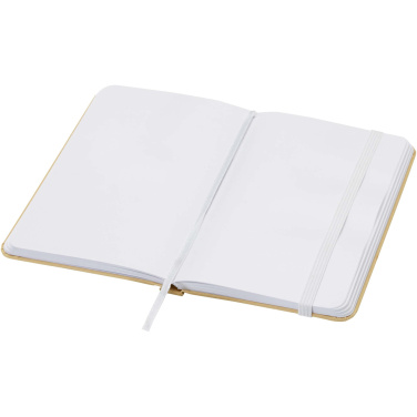 Logo trade promotional giveaways image of: Reed A6 recycled hard cover notebook with plain pages