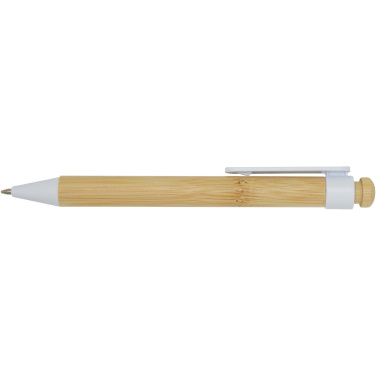 Logotrade promotional item picture of: Rattan bamboo and recycled plastic ballpoint pen (black ink)