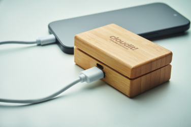 Logotrade promotional items photo of: TWS earbuds in bamboo case