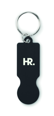 Logo trade promotional merchandise picture of: Key ring with trolley token