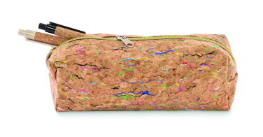 Logotrade advertising products photo of: Coloured cork pencil case