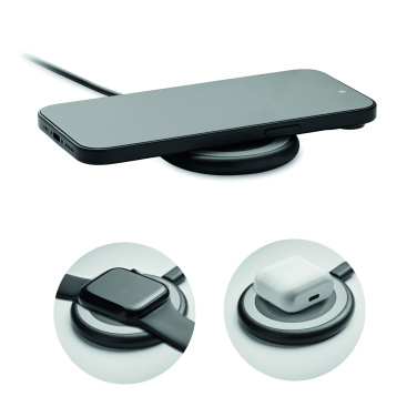 Logo trade advertising products picture of: 3 in 1 wireless charger 15W