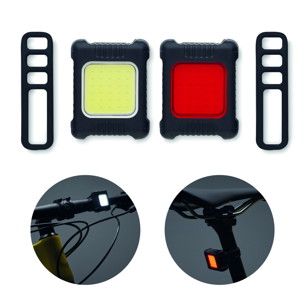 Logo trade promotional merchandise photo of: Rechargeable bike light set