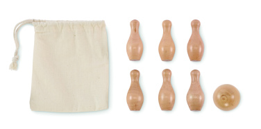 Logotrade corporate gift image of: Mini pine wood bowling set