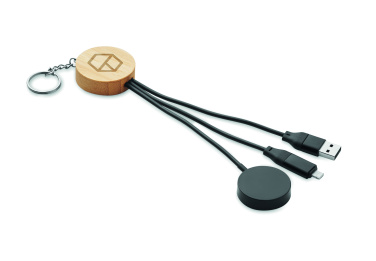Logo trade corporate gifts image of: Key ring with 4 in 1 60W cable
