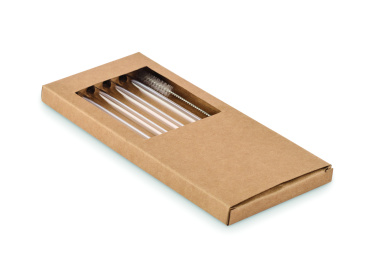 Logotrade promotional merchandise photo of: 4 reusable glass straws