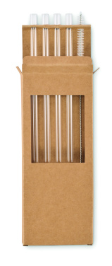 Logotrade advertising products photo of: 4 reusable glass straws