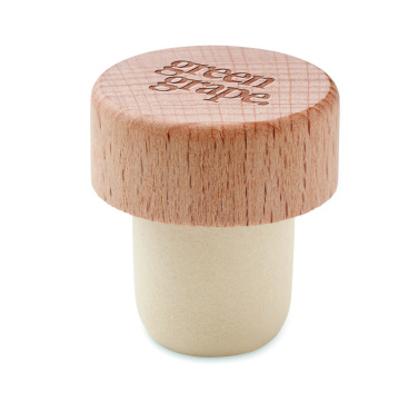 Logo trade promotional products picture of: Beech wood bottle stopper