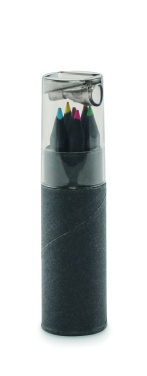Logotrade promotional merchandise photo of: 6 black colouring pencils