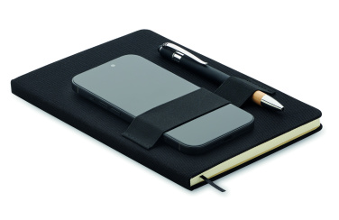Logo trade corporate gifts image of: A5 RPET notebook with pen
