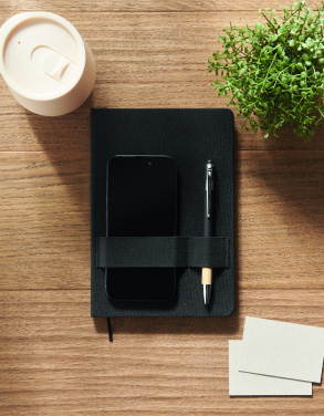 Logo trade promotional items picture of: A5 RPET notebook with pen