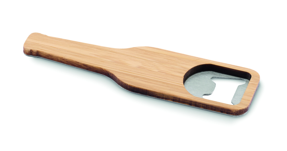 Logo trade business gift photo of: Bamboo bottle opener