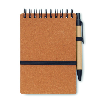 Logo trade corporate gifts image of: Recycled notebook with ball pen