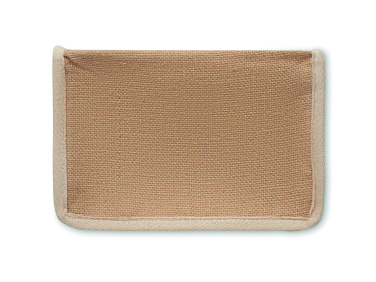 Logo trade promotional items picture of: Jute and canvas cooler bag 3L