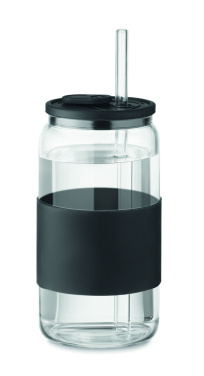 BOROSIP borosilicate glass tumbler with straw 550 ml – detail view 3