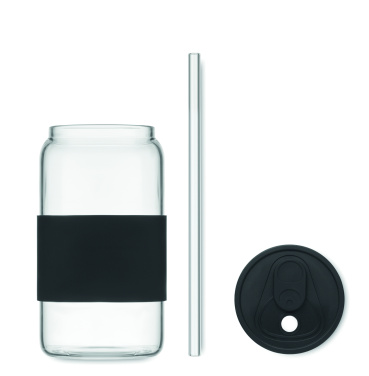BOROSIP borosilicate glass tumbler with straw 550 ml – detail view 4