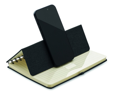 Logotrade promotional gift picture of: A5 notebook with phone holder