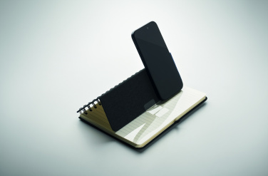 Logo trade promotional items image of: A5 notebook with phone holder