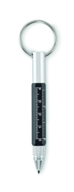 Logo trade promotional giveaways image of: Key ring with twist action pen