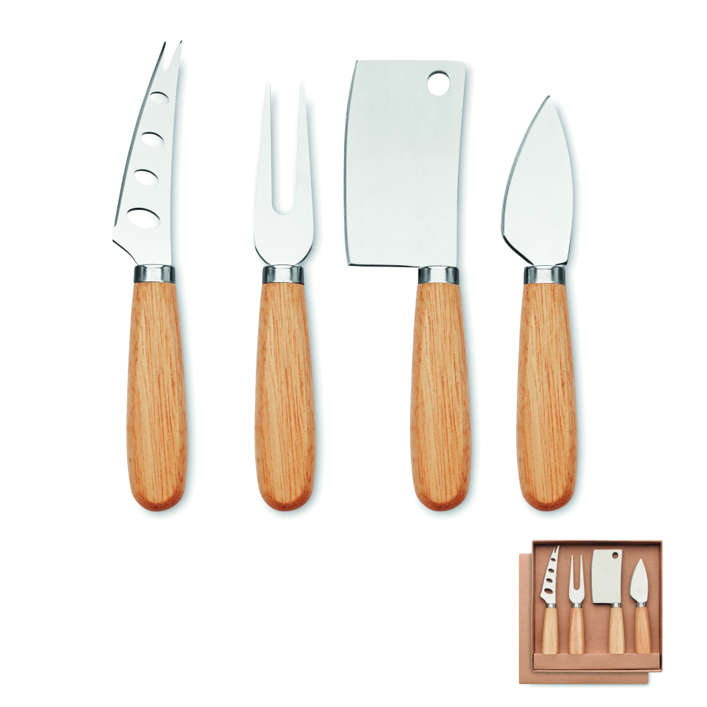 Logo trade advertising product photo of: Set of 4 cheese knives