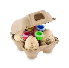 Wooden eggs painting set