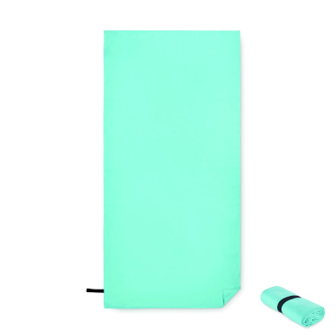 Double sided microfibre towel, Turquoise, colour variant
