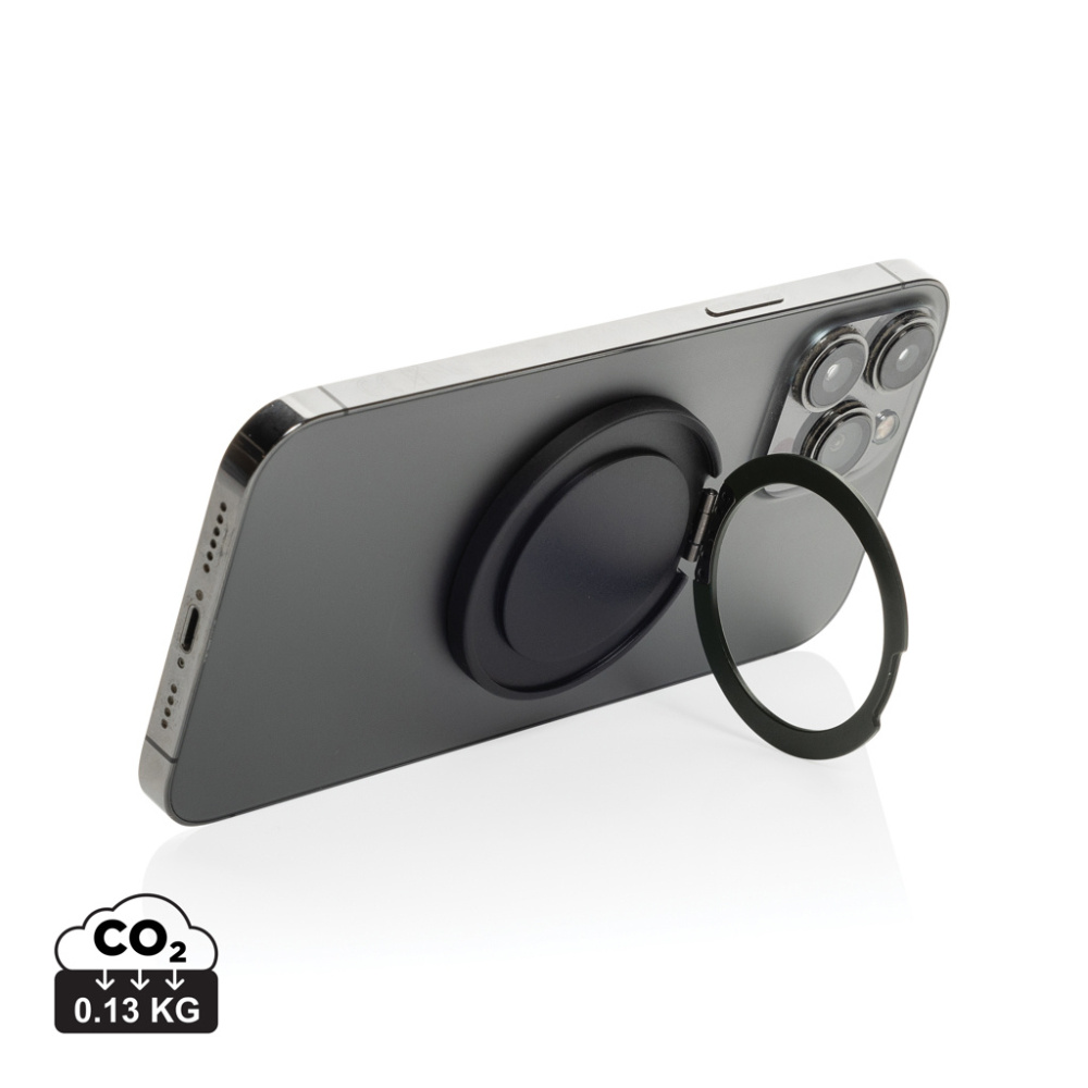 Terra Magnetic RCS rplastic magnetic phone holder with ring, grey, product image (1)