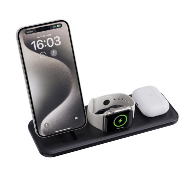 Logotrade promotional gift image of: Urban Vitamin Torrance 3 in 1 magnetic 15W charger