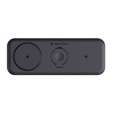 Logo trade promotional merchandise photo of: Urban Vitamin Torrance 3 in 1 magnetic 15W charger
