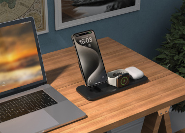 Logo trade promotional giveaway photo of: Urban Vitamin Torrance 3 in 1 magnetic 15W charger