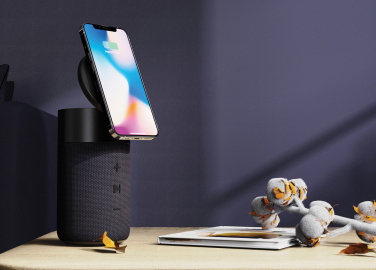 Logo trade promotional product photo of: Urban Vitamin Anaheim RCS recycled 10W speaker 15W charger