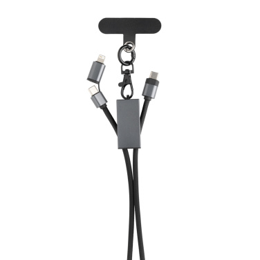 Logotrade advertising product picture of: Terra RCS recycled PET phone cord with dual charge cable