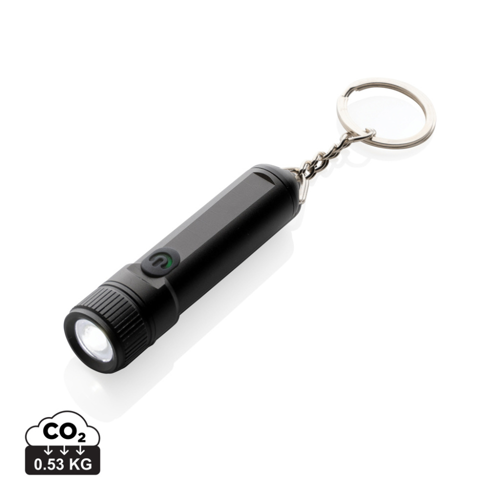 Logotrade promotional product picture of: Gear X rechargeable ultra bright keychain torch