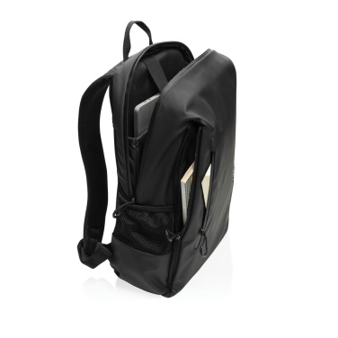 Logo trade corporate gifts image of: Lima Aware™ RPET water resistant 15.6 laptop backpack