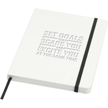 Logo trade promotional item photo of: Holm A5 stone paper hard cover notebook with lined pages