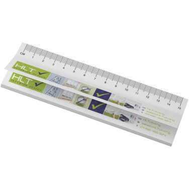 Logotrade business gifts photo of: Sticky-Mate® recycled sticky notes with printed 15 cm ruler
