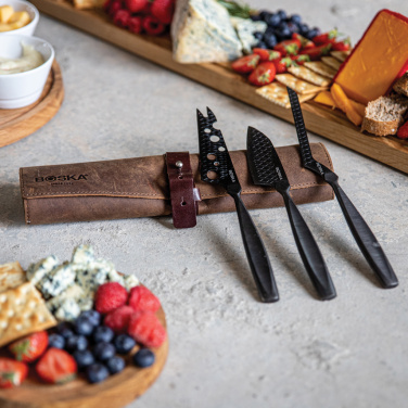 Logo trade corporate gift photo of: BOSKA Cheese Knife Set Monaco+ Black