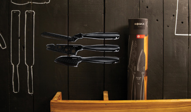Logo trade promotional items picture of: BOSKA Cheese Knife Set Monaco+ Black