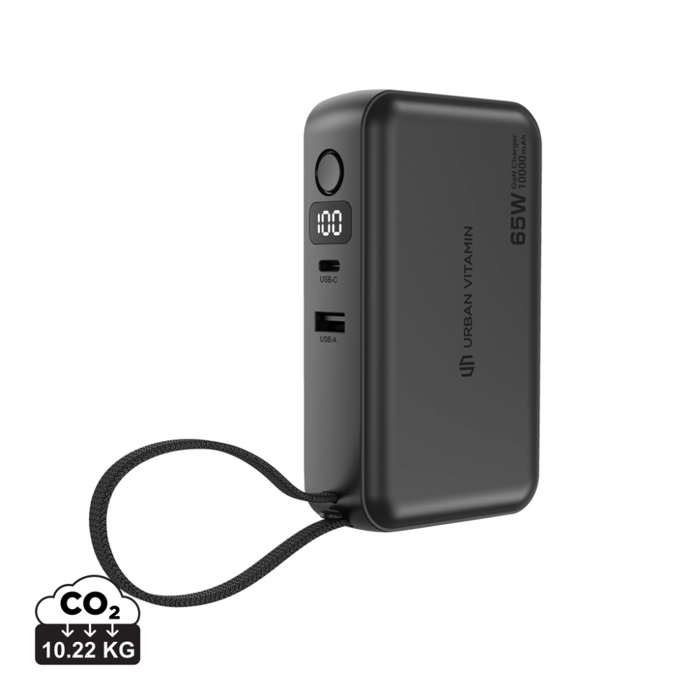Logotrade promotional merchandise photo of: Urban Vitamin Eureka hybrid GANcharger 10000mah powerbank65W