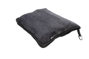 Logotrade corporate gift picture of: Blanket and pillow 2 in 1 AMIATA Schwarzwolf