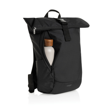 Logo trade business gift photo of: Swiss Peak Aware™ RPET Leonard 15.6 inch laptop backpack