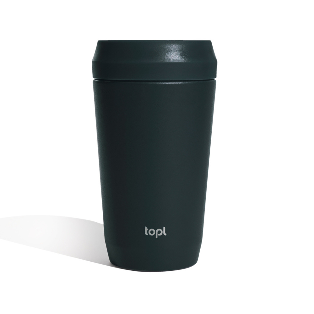 Logo trade advertising products picture of: Topl Recycled Steel To Go Tumbler Patented 360 Lid 354ml
