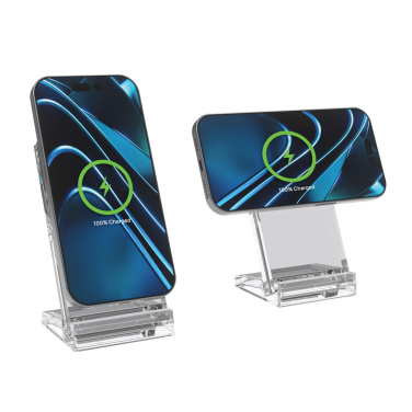 Logo trade promotional giveaways picture of: Magcharge 15W magnetic wireless charging stand