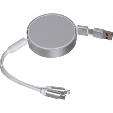 Logo trade promotional gifts picture of: Charging cable made from recycled aluminum Ostend